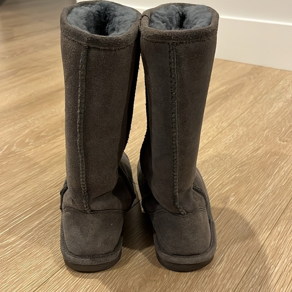 Abound Gray Suede Fur-lined Calf Length Boots - size: 7 - Picture 3 of 6